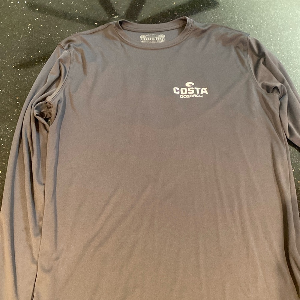 Small Dark Grey Costa Fishing long sleeve